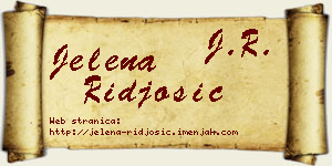Jelena Riđošić vizit kartica